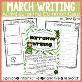 March Writing Activities Aligned to Common Core Standards