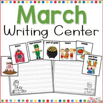 Preview of March Writing Center for Kindergarten and First Grade