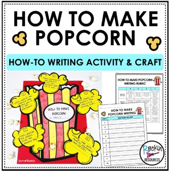Preview of How-To Writing - How to Make Popcorn - Monthly Writing