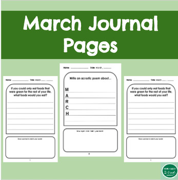 Preview of March Writing Journal