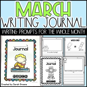 Preview of Daily Writing Prompts for March - Writing Journal for 1st & 2nd Grade