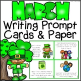 March Writing Prompt Task Cards & Writing Paper