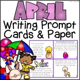 April Writing Prompt Task Cards & Writing Paper