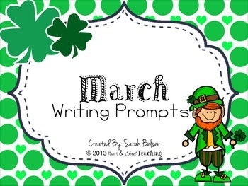 March Writing Prompts by Sarah McRae | Teachers Pay Teachers