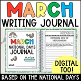 March Writing Prompts and Writing Journal 3rd Grade - 4th 