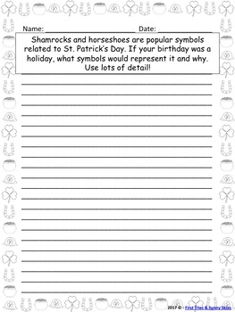 March Writing Prompts On Themed Paper Just Print Go Tpt