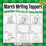 March Writing Toppers St. Patrick's Day, Leprechaun, Sprin