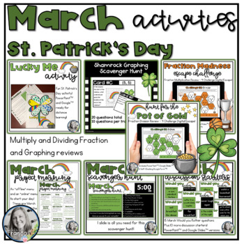 Preview of March and St. Patrick's Day Bundle - Morning Work, Math and more!
