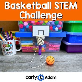 Preview of March and Summer Games 2024 Basketball STEM Activity Madness, Engineering