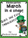 March in a Snap: No Prep Printables for Math and Literacy