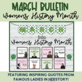 March into Women's History Month Bulletin Board with Quotes 