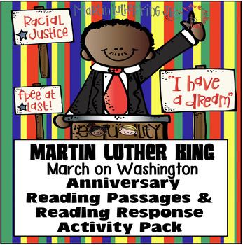 Preview of MLK March on Washington Close Reading Passages & Response Pack