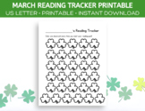 March or St. Patrick's Day Shamrock Reading Tracker