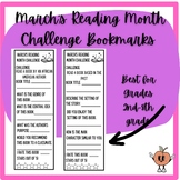 March's Reading Month Activities- Challenge Book Marks