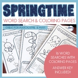 March and April Word Search Coloring Pages Sheets April Sp