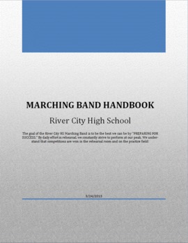 Preview of Marching Band Handbook - Editable in Word