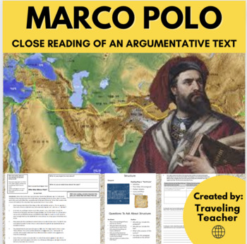 Preview of Marco Polo: A Close Reading of An Argumentative Text: Reading Passages Geography