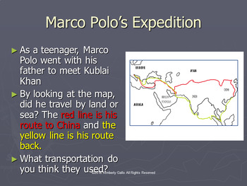 Marco Polo Powerpoint by Kimberly Gallo | Teachers Pay Teachers