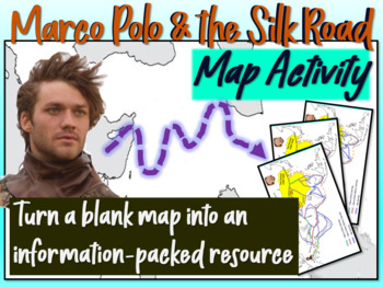 Preview of Marco Polo & the Silk Road Map Activity: Fun, engaging follow-along 25-slide PPT