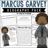Marcus Garvey Biography Unit Pack Research Project Black History