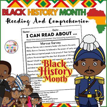 Preview of Marcus Garvey / Reading and Comprehension / Black History Month