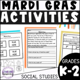 Mardi Gras Social Studies Activities for Kindergarten & 1s