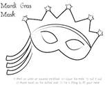 Mardi Gras Activities with mask template!