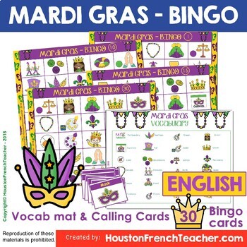 Free printable mardi gras bingo game