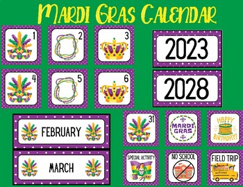 Mardi Gras Calendar by La Louisiane Creative TPT