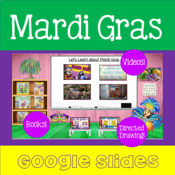 Preview of Mardi Gras Classroom: Google Slides