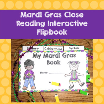 Preview of Mardi Gras Close Reading Interactive Flipbook