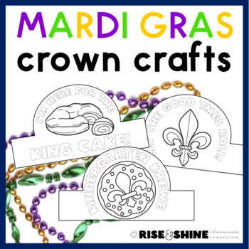 Preview of Mardi Gras Hats Crowns Crafts