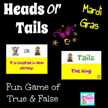 Preview of Mardi Gras Heads or Tails Digital BOOM Game of True or False