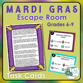 Interactive Mardi Gras Close Reading Escape Room Activity