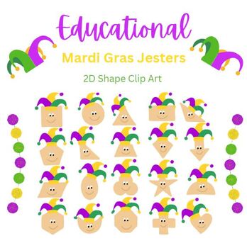 Preview of Mardi Gras Jester | 2D Shapes Clip Art