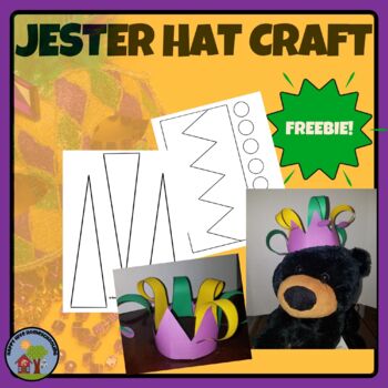 Mardi Gras Jester Hat Craft - FREEBIE by Happy Hive Homeschooling