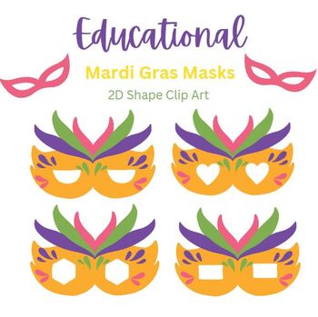 Preview of Mardi Gras Masks | 2D Shapes Clip Art