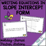 Mardi Gras Math Activity Writing Equations in Slope Interc