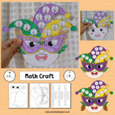 Mardi Gras Math Craft Jester Hat Addition Subtraction Acti