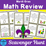 Mardi Gras Math Review Scavenger Hunt