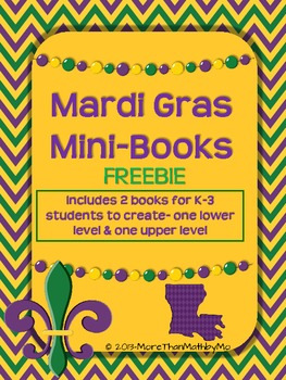 Preview of Mardi Gras Mini-Books FREEBIE