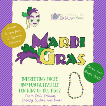 Preview of Mardi Gras & Pancake Day Activities Pack