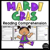 Mardi Gras Reading Comprehension Worksheet Fat Tuesday Inf