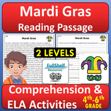 Mardi Gras Reading Comprehension Passage February Activiti