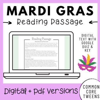 Mardi Gras digital game - Powerpoint, Google drive, PDF