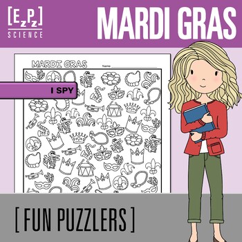 Preview of Mardi Gras Search Activity | I Spy Holiday Challenge for Early Finishers