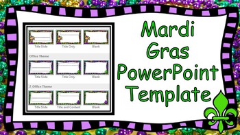 Preview of Mardi Gras Themed PowerPoint Template