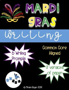 Preview of Mardi Gras Writing Prompts!