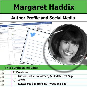 Preview of Margaret Peterson Haddix - Author Study - Profile and Social Media