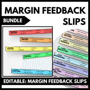 Preview of Margin Feedback Slips BUNDLE